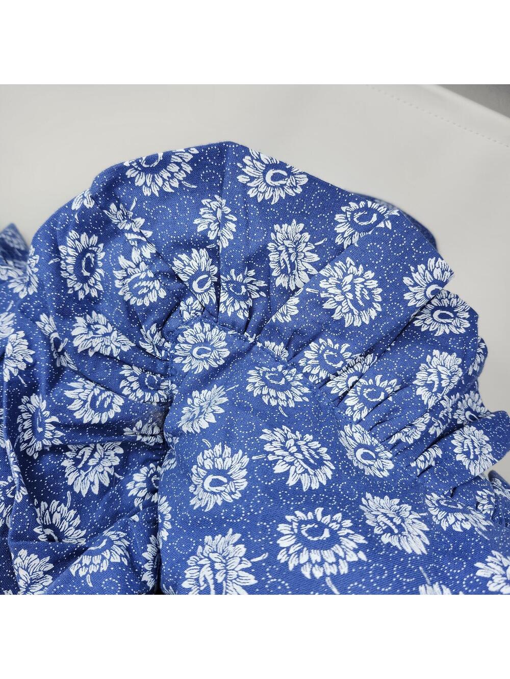 April Cornell Blue Floral Ruffle Pillow Sham 18" Cottagecore Farmhouse NWT - Picture 4 of 6